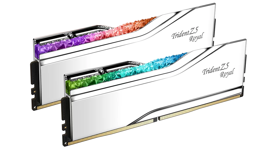 G.SKILL Trident Z5 Royal RGB Series 64GB (2x32GB) DDR5 RAM 6000MT/s CL28 Memory Kit - Silver