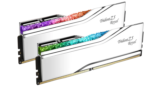 G.SKILL Trident Z5 Royal RGB Series 64GB (2x32GB) DDR5 RAM 6000MT/s CL28 Memory Kit - Silver