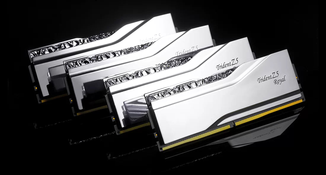 G.SKILL Trident Z5 Royal RGB Series 64GB (2x32GB) DDR5 RAM 6000MT/s CL28 Memory Kit - Silver