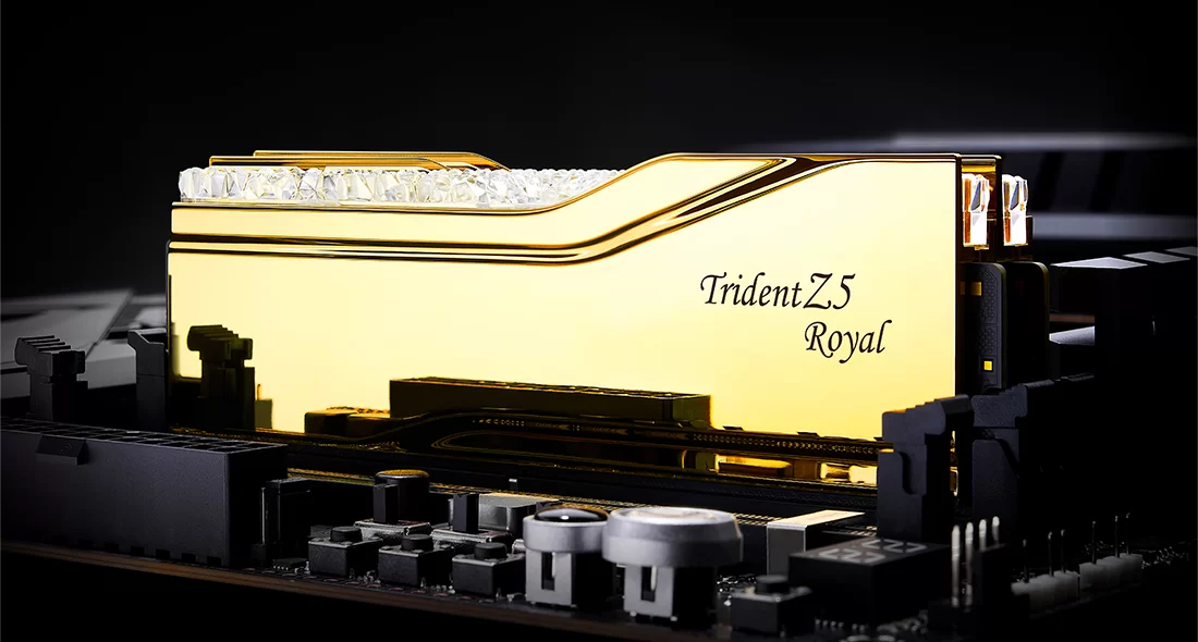 G.SKILL Trident Z5 Royal RGB Series 32GB (2x16GB) DDR5 RAM 6000MT/s CL28 Memory Kit - Gold