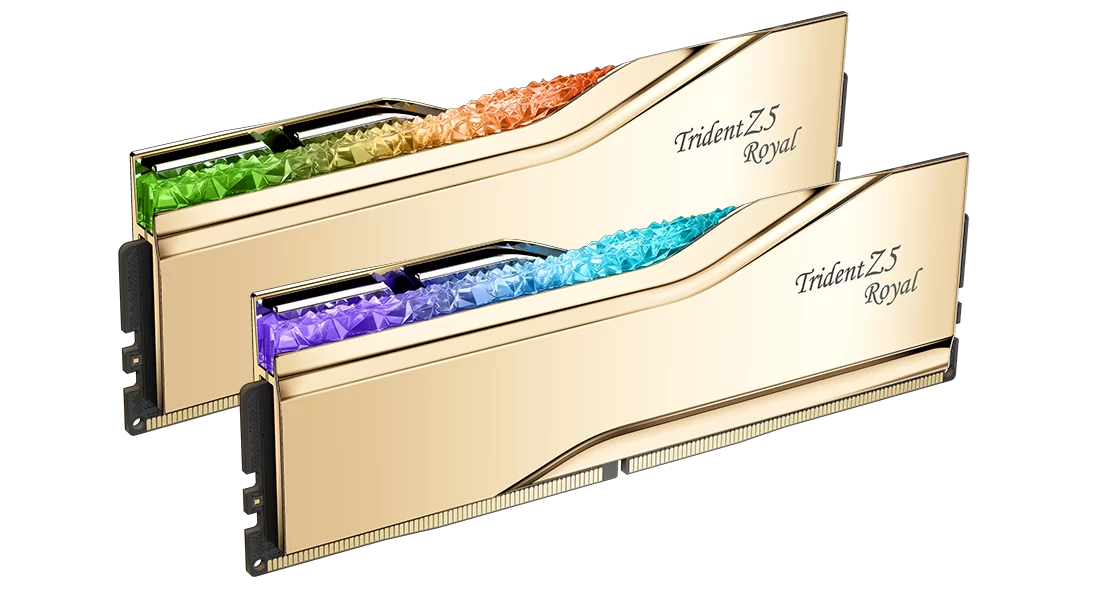 G.SKILL Trident Z5 Royal RGB Series 32GB (2x16GB) DDR5 RAM 6000MT/s CL28 Memory Kit - Gold