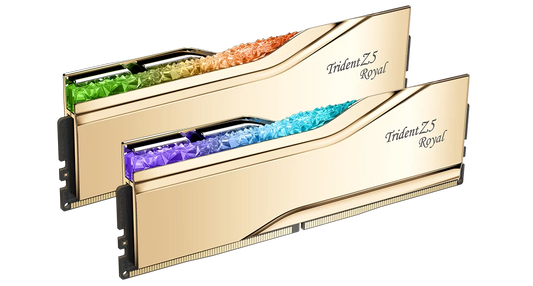 G.SKILL Trident Z5 Royal RGB Series 32GB (2x16GB) DDR5 RAM 6000MT/s CL28 Memory Kit - Gold