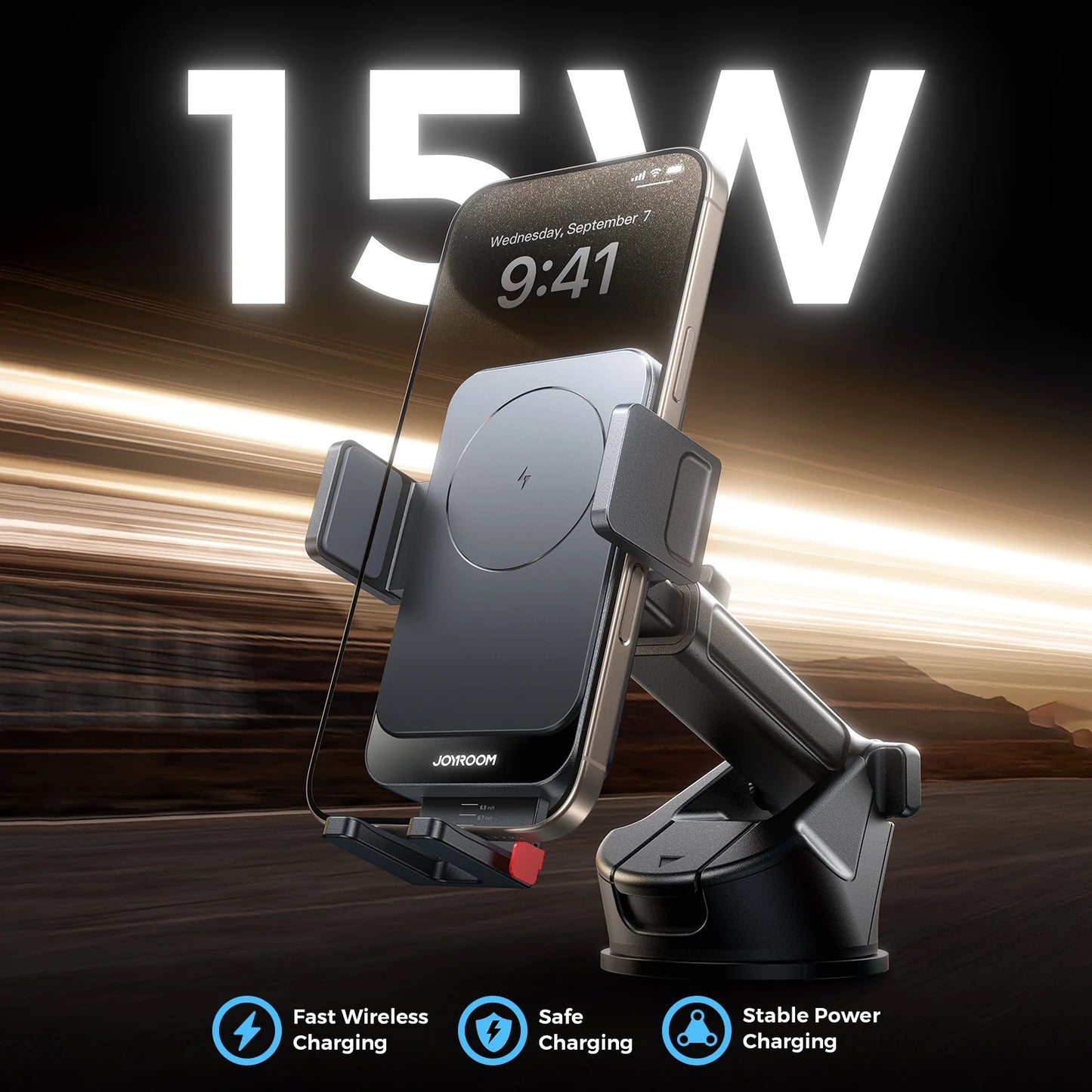 JOYROOM JR-ZS241S Wireless Car Charger Holder-Black