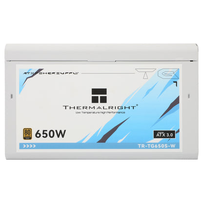 Thermalright (TG-650S-W) Gold 650W (ATX 3.0) 80 Plus Gold Non Modular, Smart Fan - Power Supply (White)