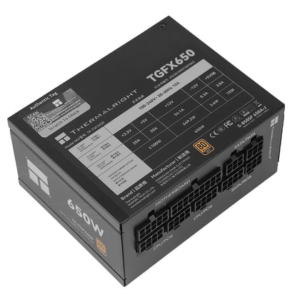 Thermalright (TGFX-650) SFX Gold 650W (ATX 3.0) 80 Plus Gold Full Modular, Smart Fan - Power Supply (12VHPWR PCIE 5.0 Connector Not Included)