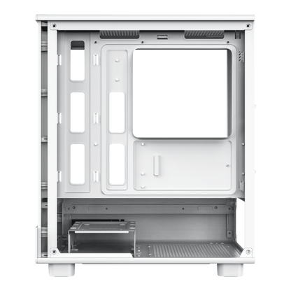 darkFlash DB330M Micro ATX Mid Tower Modern Aesthetic ARGB Gaming case, Panoramic Tempered Glass Design, w/ 3 ARGB Fans (White)