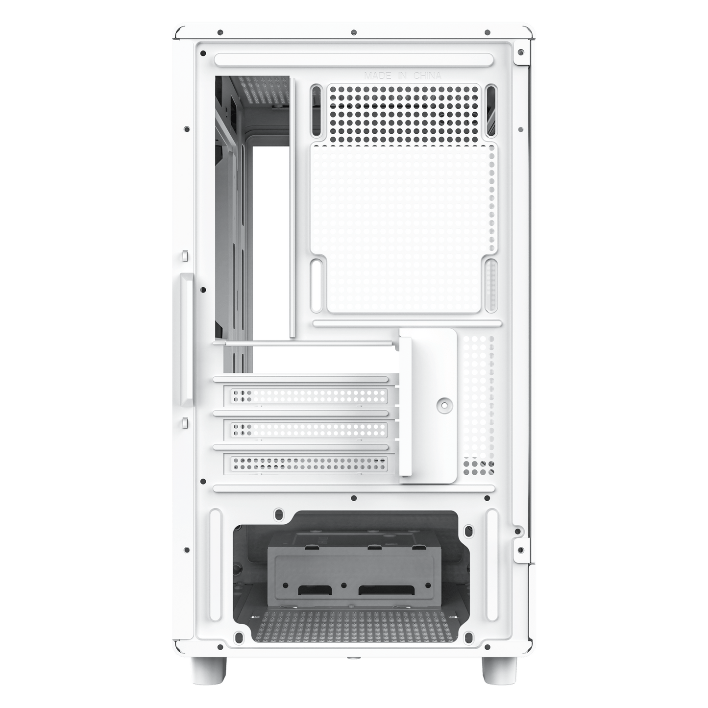 darkFlash DB330M Micro ATX Mid Tower Modern Aesthetic ARGB Gaming case, Panoramic Tempered Glass Design, w/ 3 ARGB Fans (White)