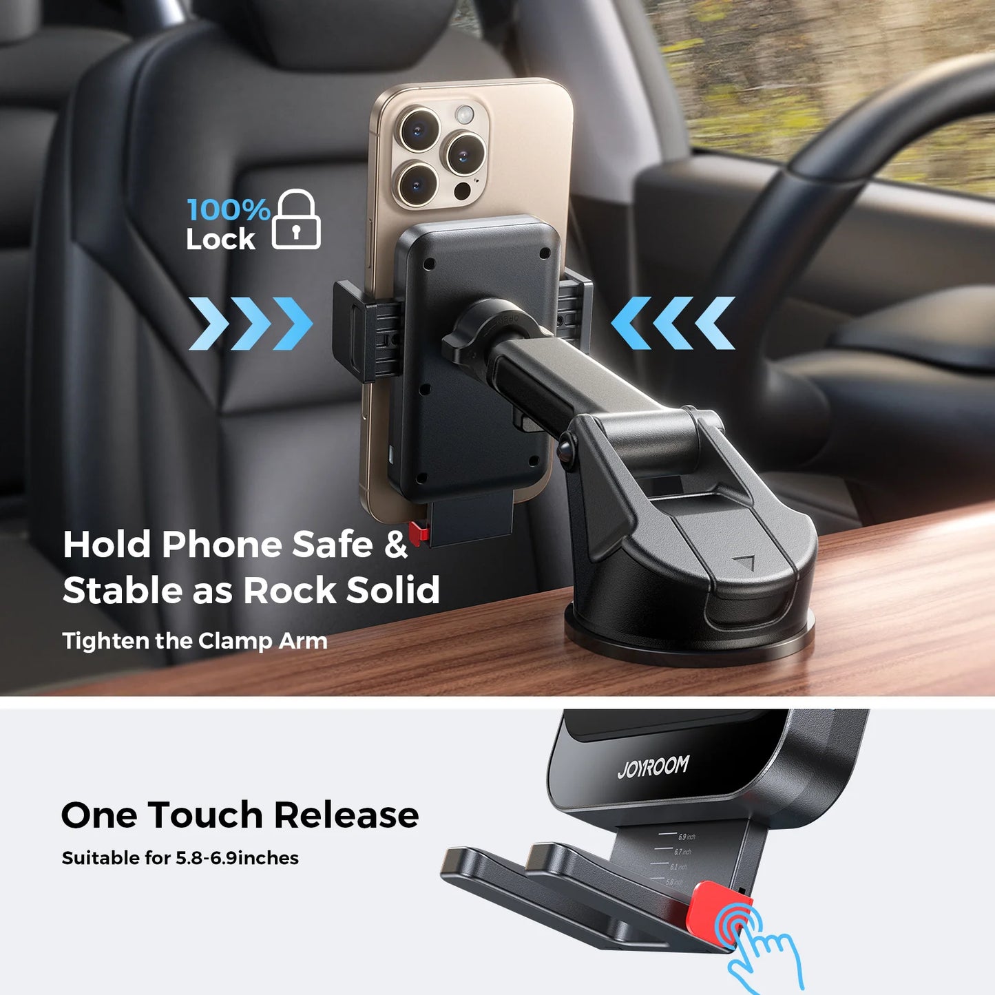 JOYROOM JR-ZS241S Wireless Car Charger Holder-Black
