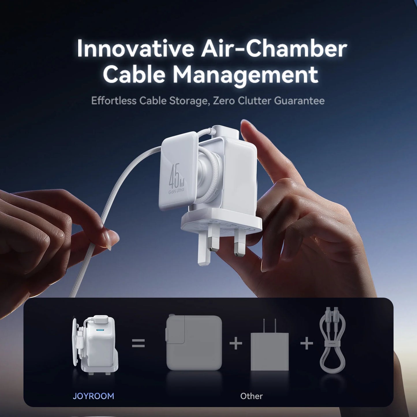 JOYROOM JR-TCL05 45W Cable Management GaN Charger