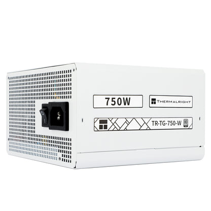 Thermalright (TG-750-W) Gold 750W (ATX 3.0) PCIE 5.0 (12VHPWR) 80 Plus Gold Full Modular, Smart Fan - Power Supply (White)