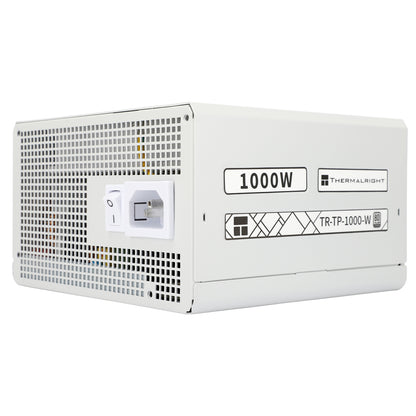 Thermalright (TP-1000-W) Platinum 1000W (ATX 3.0) PCIE 5.0 (12VHPWR) 80 Plus Platinum Full Modular, Smart Fan - Power Supply (White)