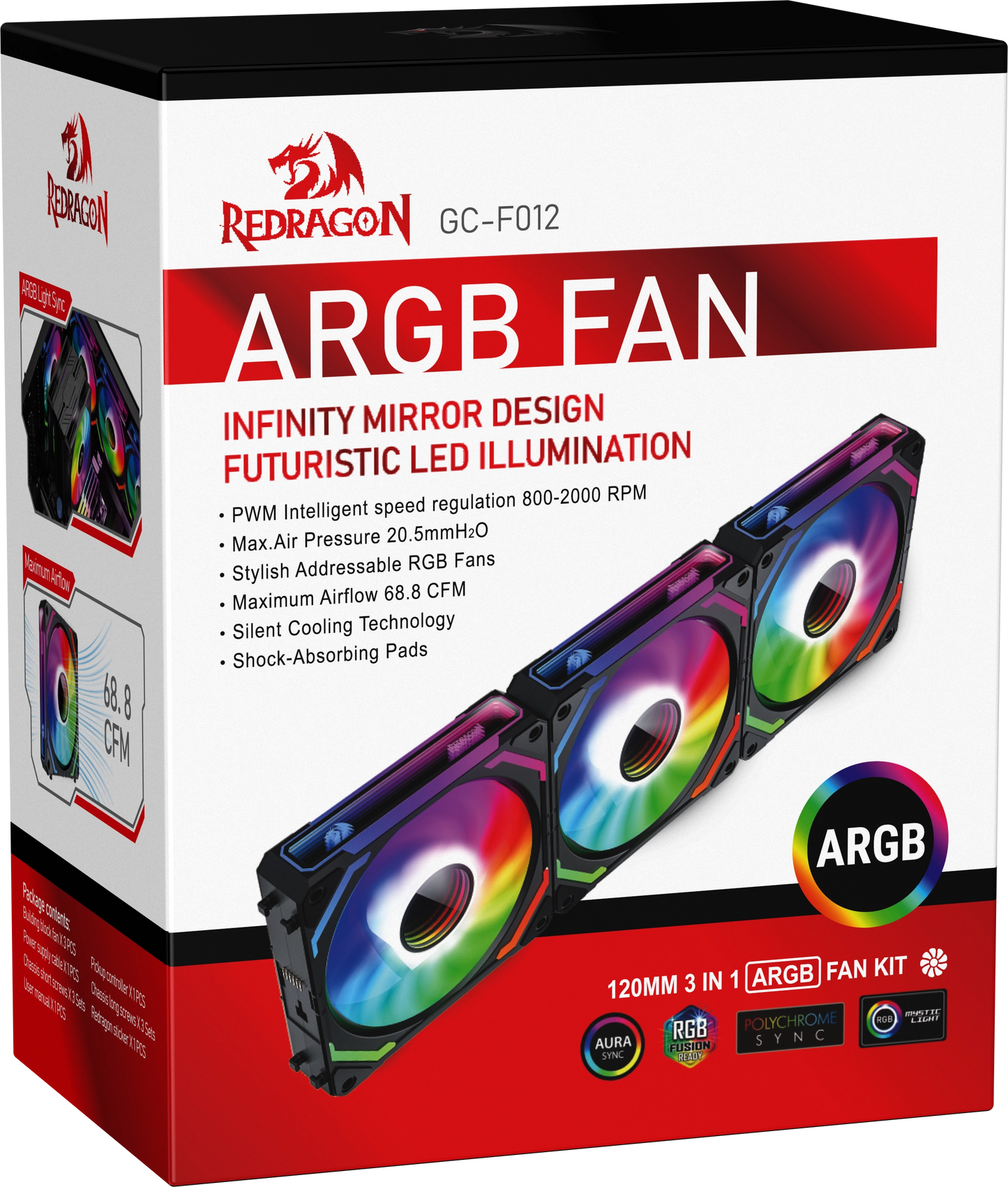 REDRAGON GC-F012 PC COOLING FANS 3