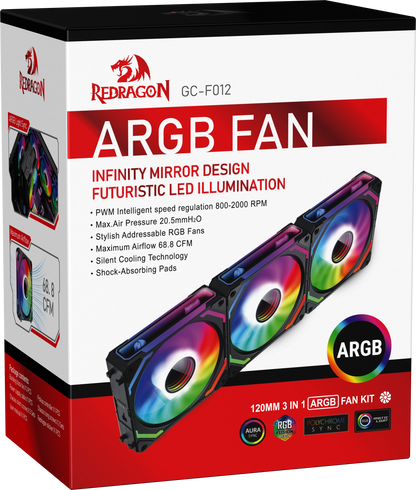 REDRAGON GC-F012 PC COOLING FANS 3