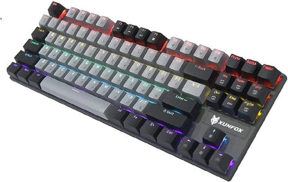 XUNFOX K80 Gaming Keyboard Blue Mechanical Switch