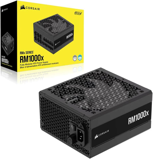 Corsair RM1000x Shift 1000W, ATX (ATX 3.0) Fully Modular Power Supply, 80+ Gold Certified w/ Side Mounted Modular Connections Panel & PCIe 5.0 12VHPWR Cable