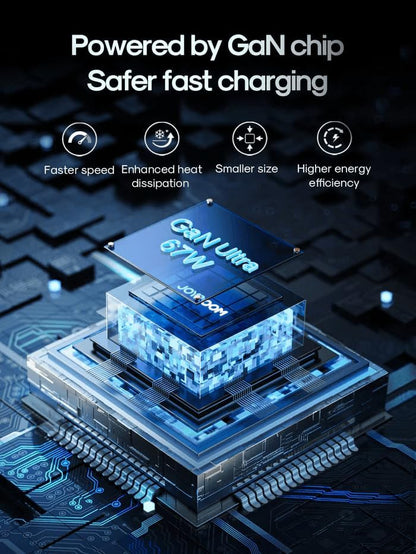 JOYROOM TCG02 GaN Ultra 67W 2C2A Fast Charger+100W C to C Cable 1.2m