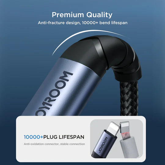 JOYROOM SY-L01 Audio-Transfer Series 2-in-1 Audio Adapter (Lightning to 3.5mm+Lightning)-Black (Call Version)