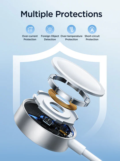 JOYROOM S-IW007 3-in-1 iP Watch Magnetic Charger+Dual Lightning cable (USB-A) 1.2m