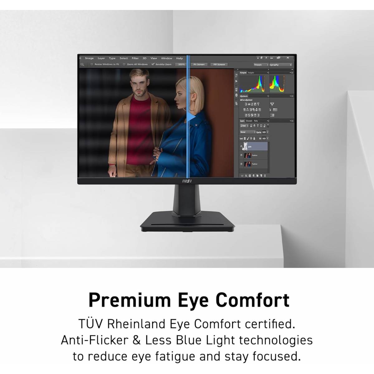 MSI PRO MP225V,22-inch VA 1920 x 1080 (FHD) Computer Monitor, 100Hz, Adaptive-Synch, HDMI, Video Port, VESA Mountable, Tilt, 1ms, Black /2 Years Warranty