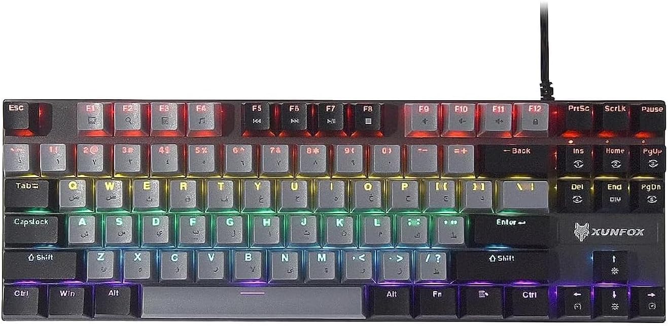 XUNFOX K80 Gaming Keyboard Blue Mechanical Switch