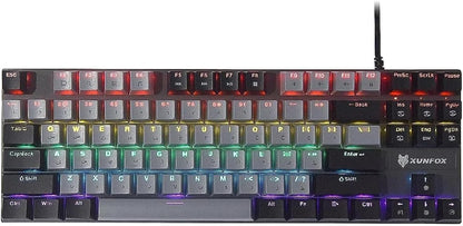 XUNFOX K80 Gaming Keyboard Blue Mechanical Switch