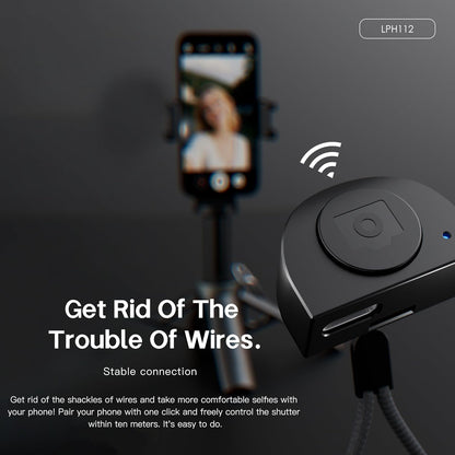 Lenyes LPH112 3-in-1 Phone Holder – Bluetooth Remote, Telescopic Stand & Grip