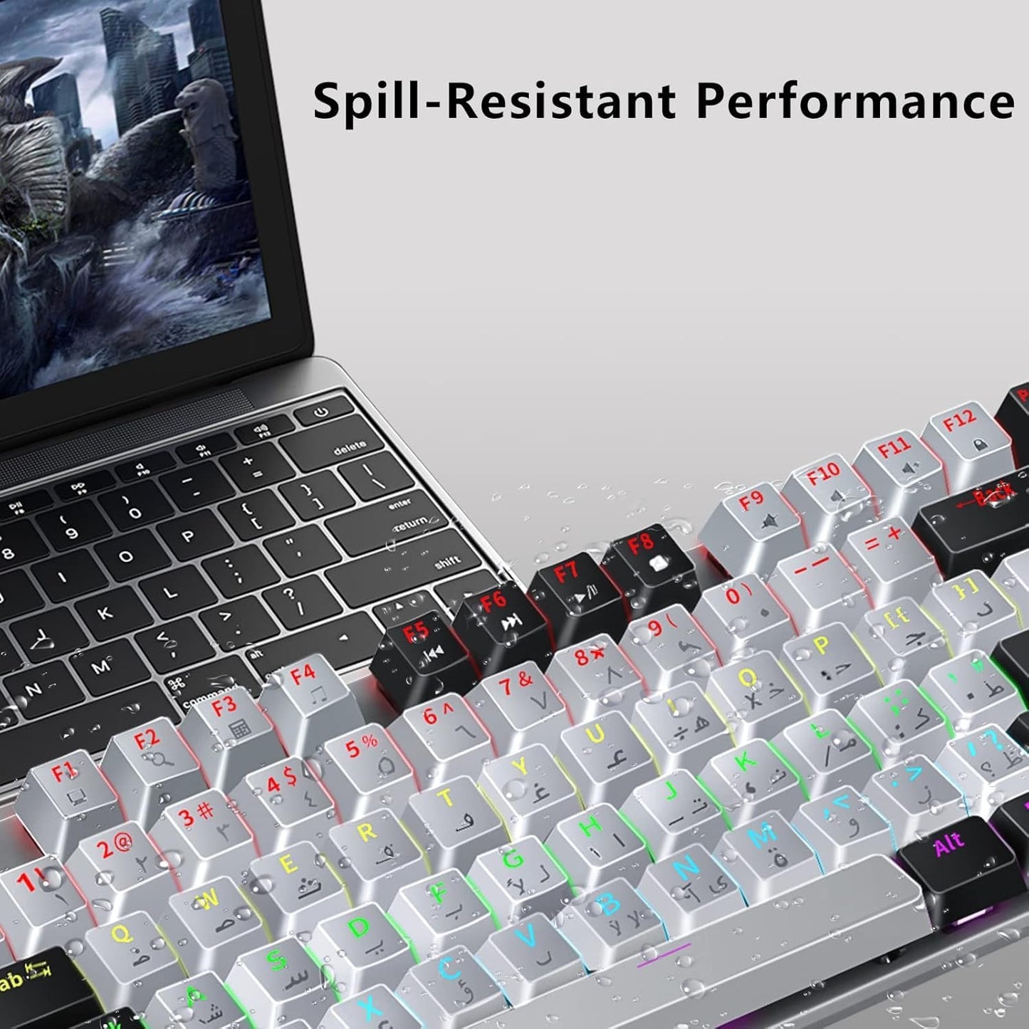 XUNFOX K80 Gaming Keyboard Blue Mechanical Switch