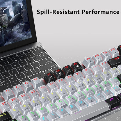 XUNFOX K80 Gaming Keyboard Blue Mechanical Switch