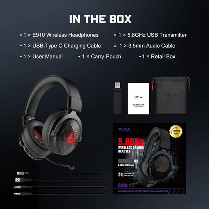 EKSA E910 5.8G Wireless Gaming Headset