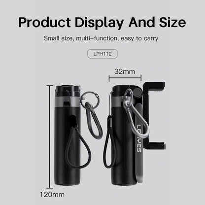 Lenyes LPH112 3-in-1 Phone Holder – Bluetooth Remote, Telescopic Stand & Grip