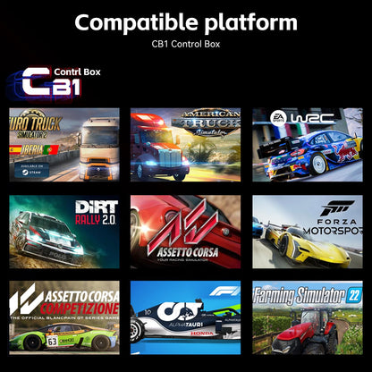 PXN CB1 Gaming Button Box – Sim Drive Control with 19 Buttons (9 Types), 30 Programmable Options, RGB Backlight, USB – Compatible with Windows PC – For Racing, Truck, Farming & Flight Simulators