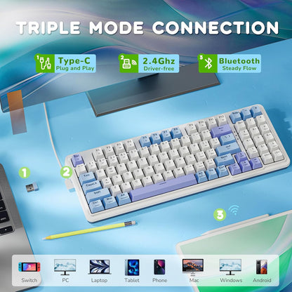 REDRAGON K664WBP-RGB-PRO Triple-Mode Gasket Mechanical Keyboard