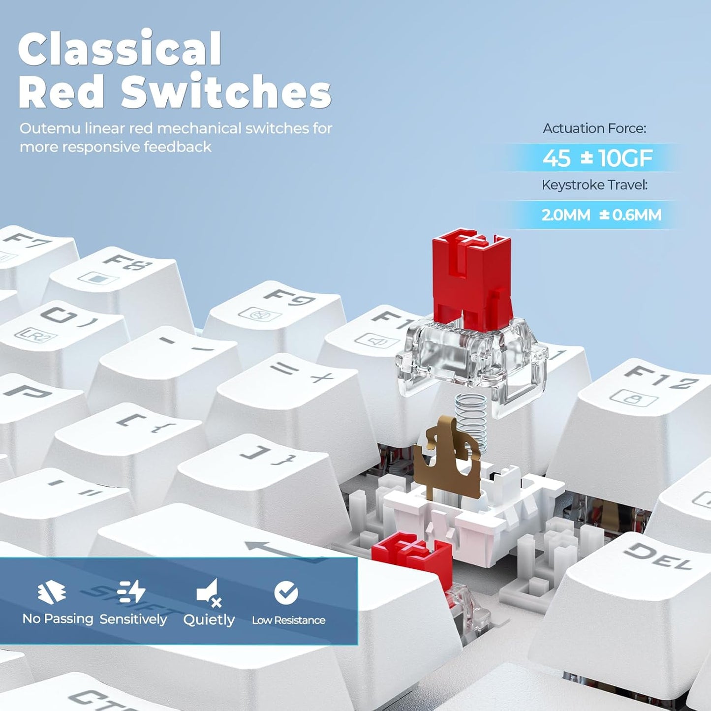 REDRAGON K552 KB KUMARA White