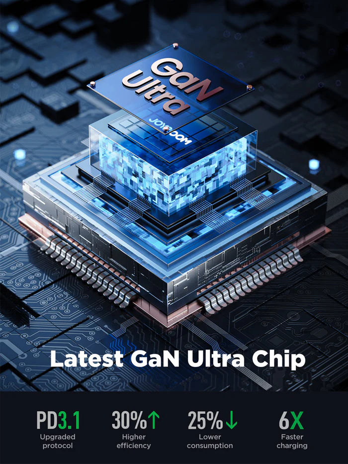 JR-TCG05 140W GaN 3C1A Fast Charger-Black+240W C to C Cable 1.2m-Black-US/UK/EU