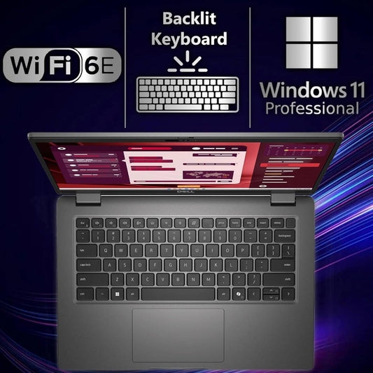 Dell Latitude 3450 14" Business Laptop, Intel 10 Core i5-1335U, 16GB DDR5 (Customized), 512GB NVMe, WiFi 6E + BT, HD Webcam, RJ-45 - Gray