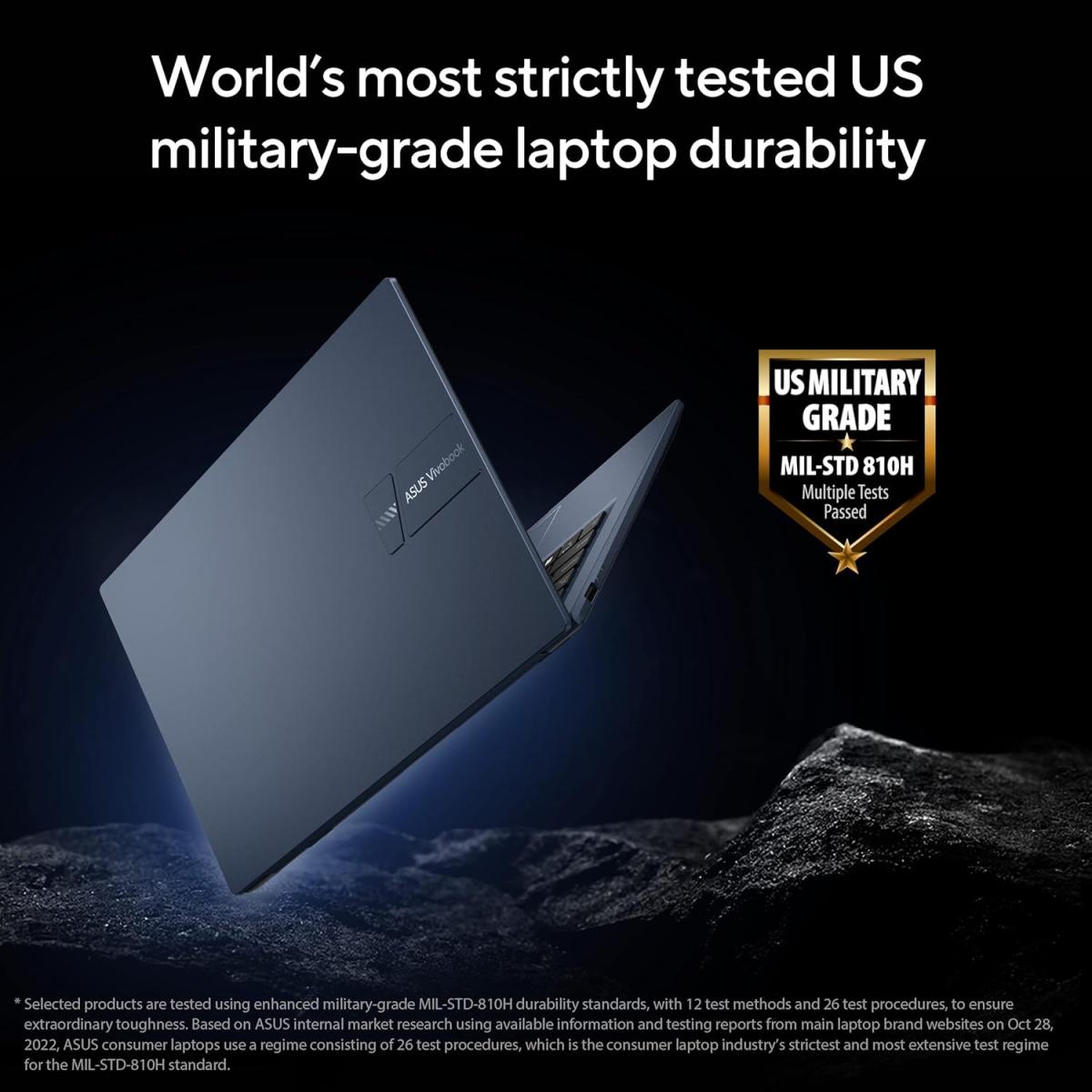 Laptop ASUS Vivobook 14, Intel Core i5-1334U 10-Cores Processor, 16GB DDR4 (Customized), 14" FHD IPS 250nits Display, Wi-Fi 6E, Bluetooth 5.3 - Cool Silver