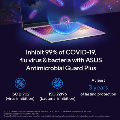 Laptop ASUS Vivobook 14, Intel Core i5-1334U 10-Cores Processor, 16GB DDR4 (Customized), 14" FHD IPS 250nits Display, Wi-Fi 6E, Bluetooth 5.3 - Cool Silver