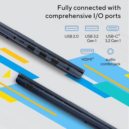 Laptop ASUS Vivobook 14, Intel Core i5-1334U 10-Cores Processor, 16GB DDR4 (Customized), 14" FHD IPS 250nits Display, Wi-Fi 6E, Bluetooth 5.3 - Cool Silver