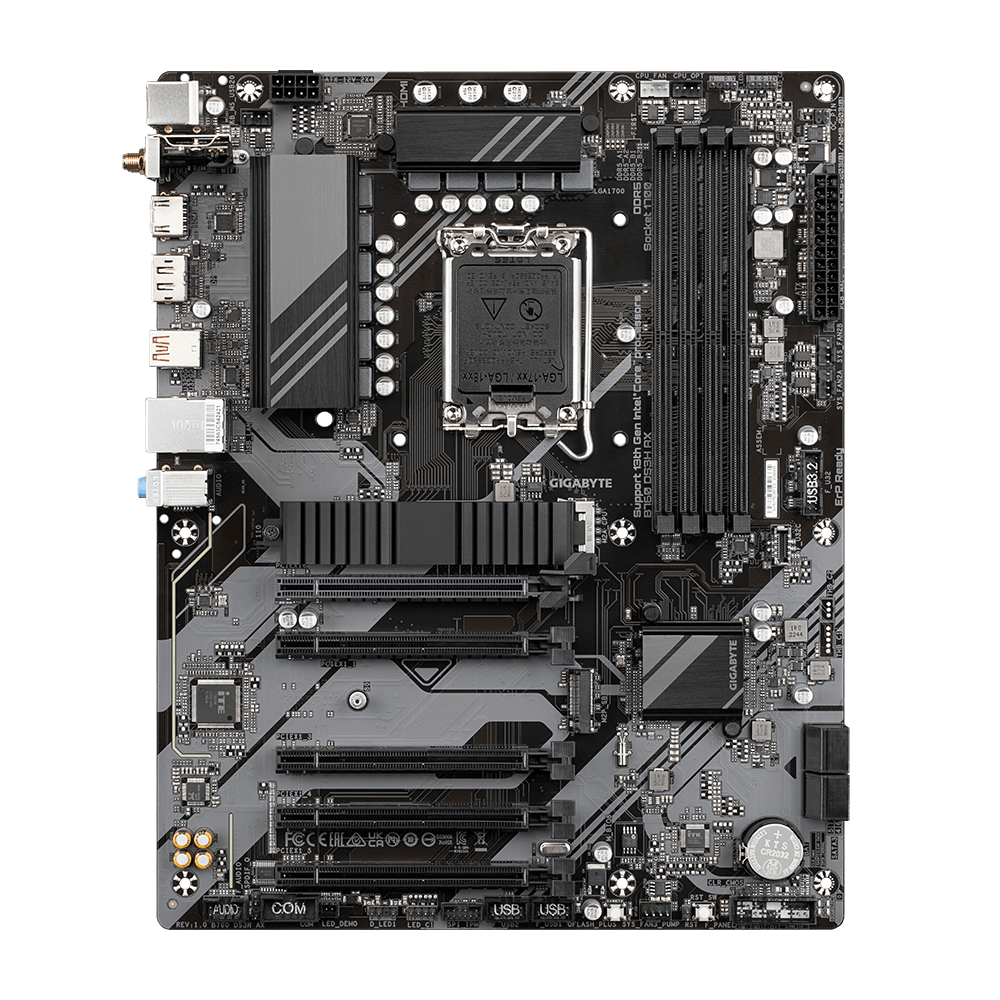 GIGABYTE B760 DS3H AX (WiFi 6E), Intel 13th 12th Series, LGA 1700/DDR4/PCIe 4.0/2xM.2 - ATX Gaming MotherBoard