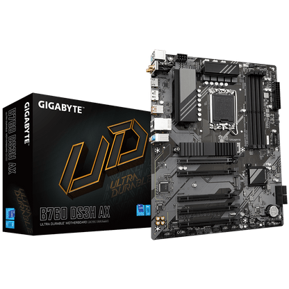 GIGABYTE B760 DS3H AX (WiFi 6E), Intel 13th 12th Series, LGA 1700/DDR4/PCIe 4.0/2xM.2 - ATX Gaming MotherBoard