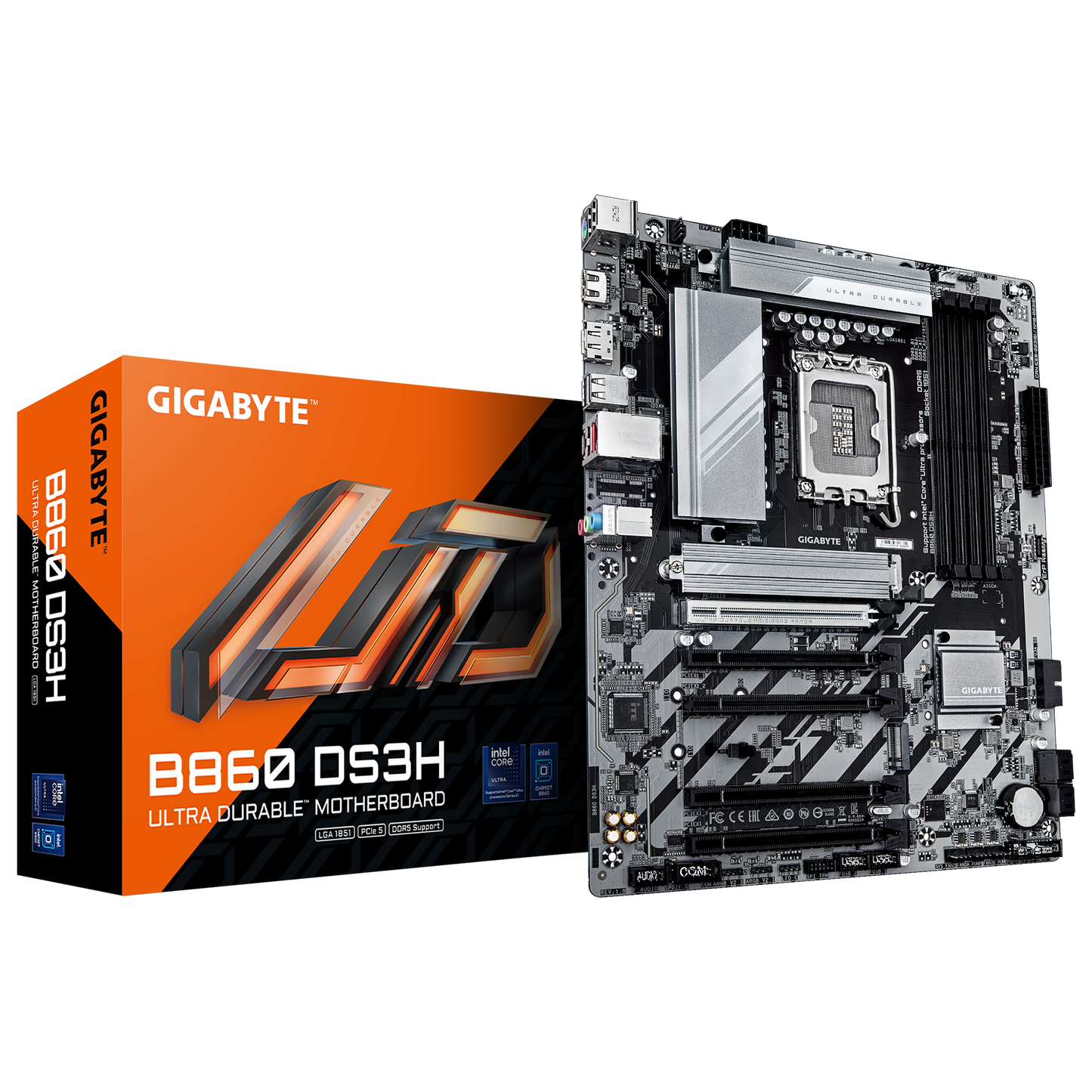 GIGABYTE B860 DS3H Intel Core Ultra (Series 2), LGA 1851/DDR5/PCIe 5.0/2xM.2 - ATX Gaming MotherBoard