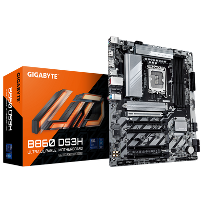 GIGABYTE B860 DS3H Intel Core Ultra (Series 2), LGA 1851/DDR5/PCIe 5.0/2xM.2 - ATX Gaming MotherBoard