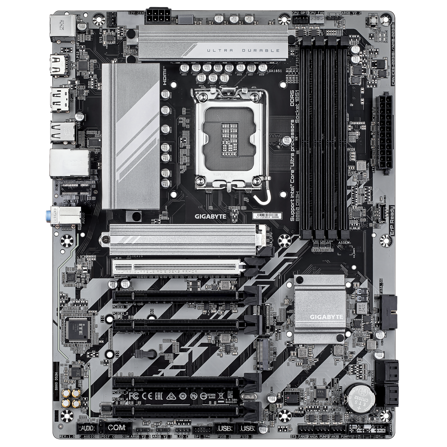 GIGABYTE B860 DS3H Intel Core Ultra (Series 2), LGA 1851/DDR5/PCIe 5.0/2xM.2 - ATX Gaming MotherBoard