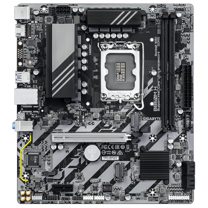 GIGABYTE B860M H Intel Core Ultra (Series 2), LGA 1851/DDR5/PCIe 5.0/2xM.2 - mATX Gaming MotherBoard