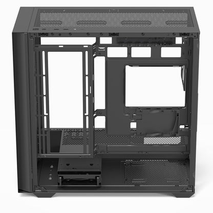 AeroCool D302A (Black) ARGB Stylish Mesh Front Panel Design mATX Mini Tower Tempered Glass Gaming Case w/ USB Type-C, 4X120mm ARGB Fans & Back Connector Motherboard Support