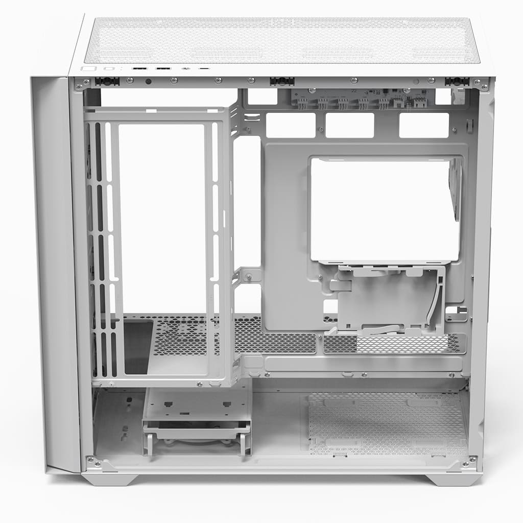 AeroCool D302A (White) ARGB Stylish Mesh Front Panel Design mATX Mini Tower Tempered Glass Gaming Case w/ USB Type-C, 4X120mm ARGB Fans & Back Connector Motherboard Support