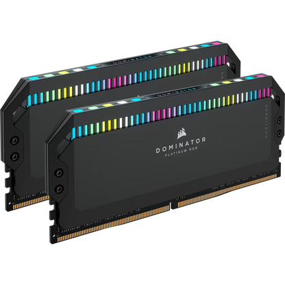 CORSAIR DOMINATOR PLATINUM RGB 64GB (2x32GB) DDR5 RAM 6000MT/s CL30 Memory Kit — Black