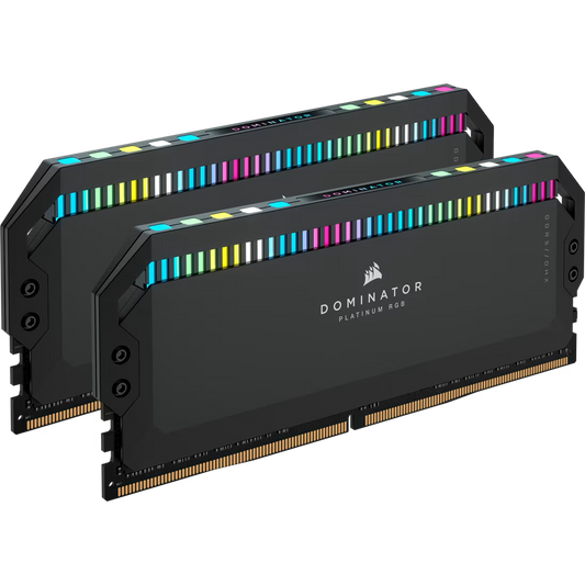 CORSAIR DOMINATOR PLATINUM RGB 64GB (2x32GB) DDR5 RAM 6000MT/s CL30 Memory Kit — Black