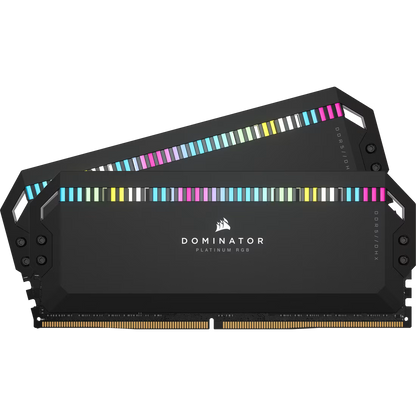 CORSAIR DOMINATOR PLATINUM RGB 64GB (2x32GB) DDR5 RAM 6000MT/s CL30 Memory Kit — Black