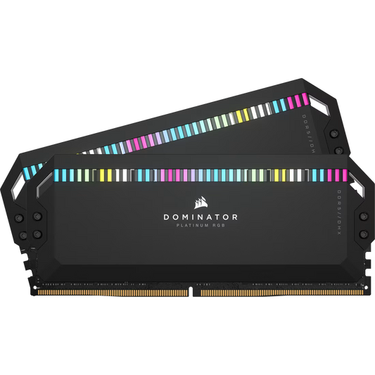 CORSAIR DOMINATOR PLATINUM RGB 64GB (2x32GB) DDR5 RAM 6000MT/s CL30 Memory Kit — Black